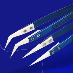 CF-11 / CF-17 New Mechanic Precision Insulation Ceramic Tweezers Special For Phone Fying Line Repair Tools