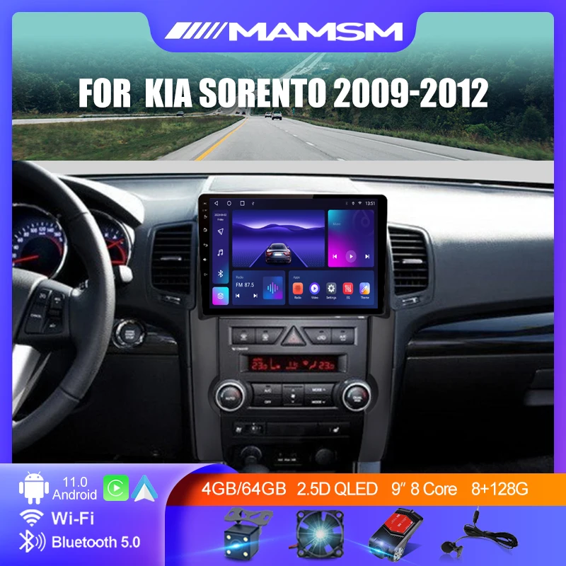 

Автомобильный радиоприемник на Android 11 для KIA Sorento 2009-2012, 2Din, автомобильный мультимедийный плеер на Android, 2 Din, Авторадио, видео, GPS-навигация, Wi-Fi, 4G