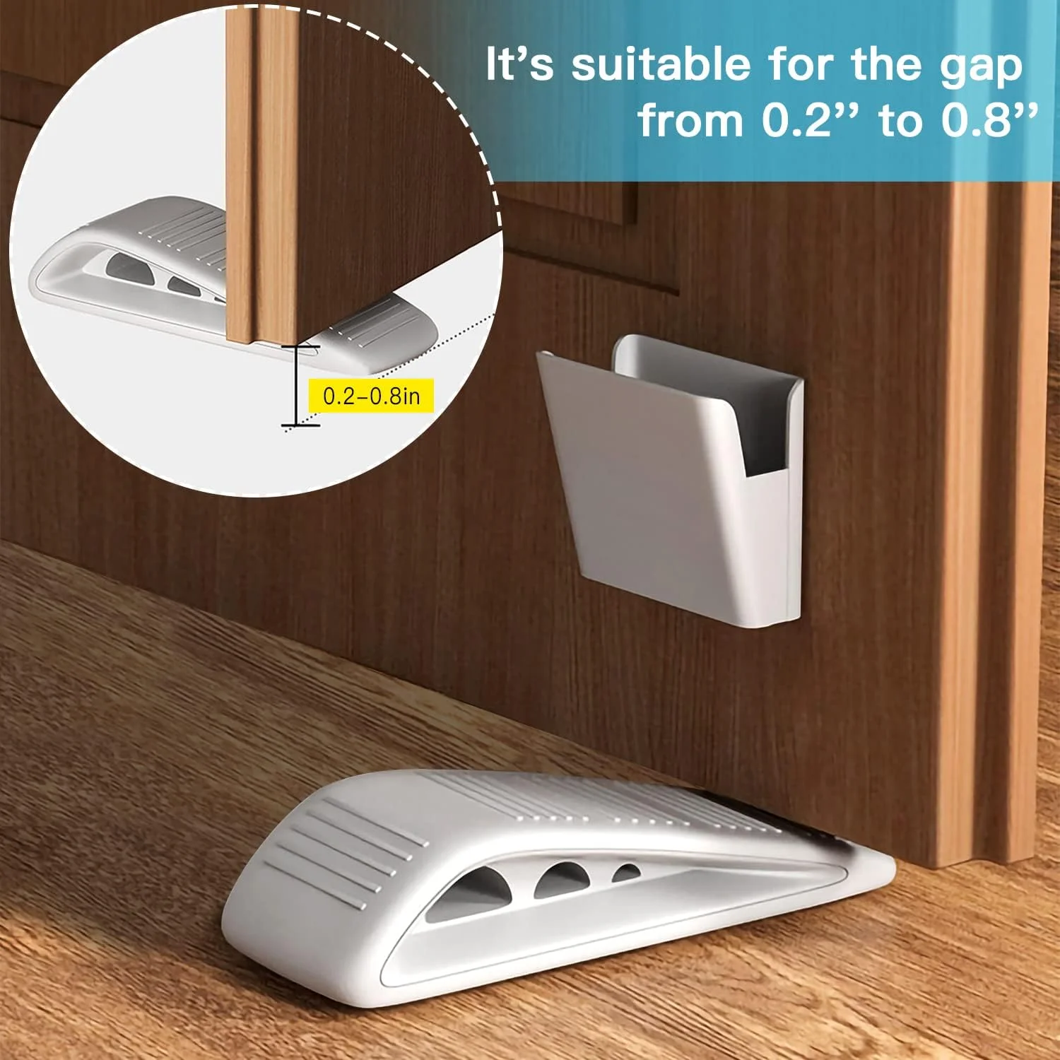Door Stoppers for Floor Rubber Door Stop , Door Gaps and Prevent The Lock-Outs,Heavy Duty