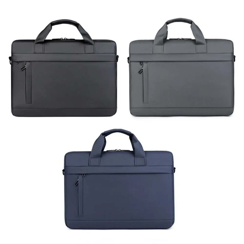 ショルダーストラップ付きメンズビジネスラップトップバッグ、ハンドル付き15.6インチポータブルラップトップバッグ、ブリーフケース、厚手のラップトップショルダーバッグ