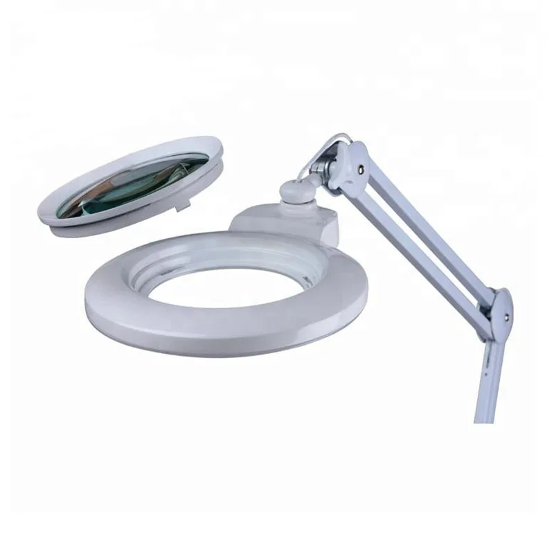 7-inch Large Resin Lens Magnifier Glass Beauty Salon Led Desk Lamp Desktop Led Magnifying Lens Lamp