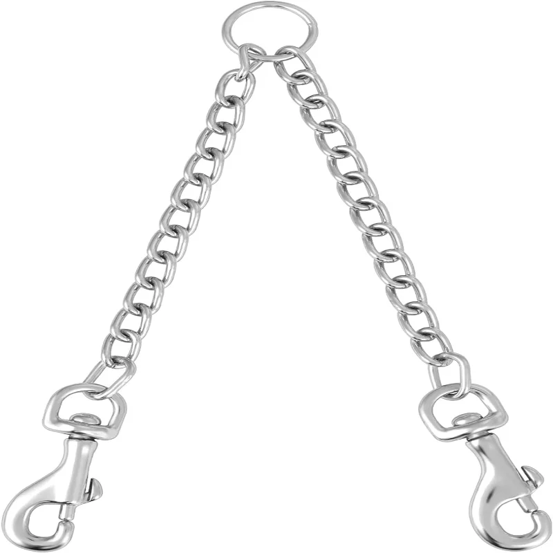 

Comfortable and Secure Sturdy Double Dog Leash Rope for Small Furry Friends - Premium Heavy-Duty Pet Chain Extension Splitter Le