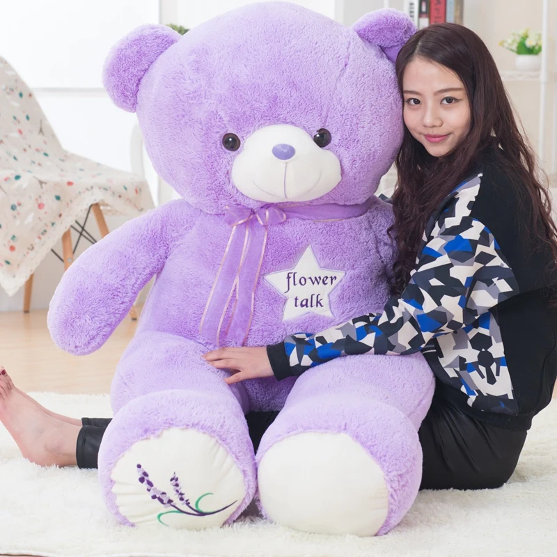 Oso de peluche morado de alta calidad para niños, muñeco de oso de 35/80cm, regalo de graduación