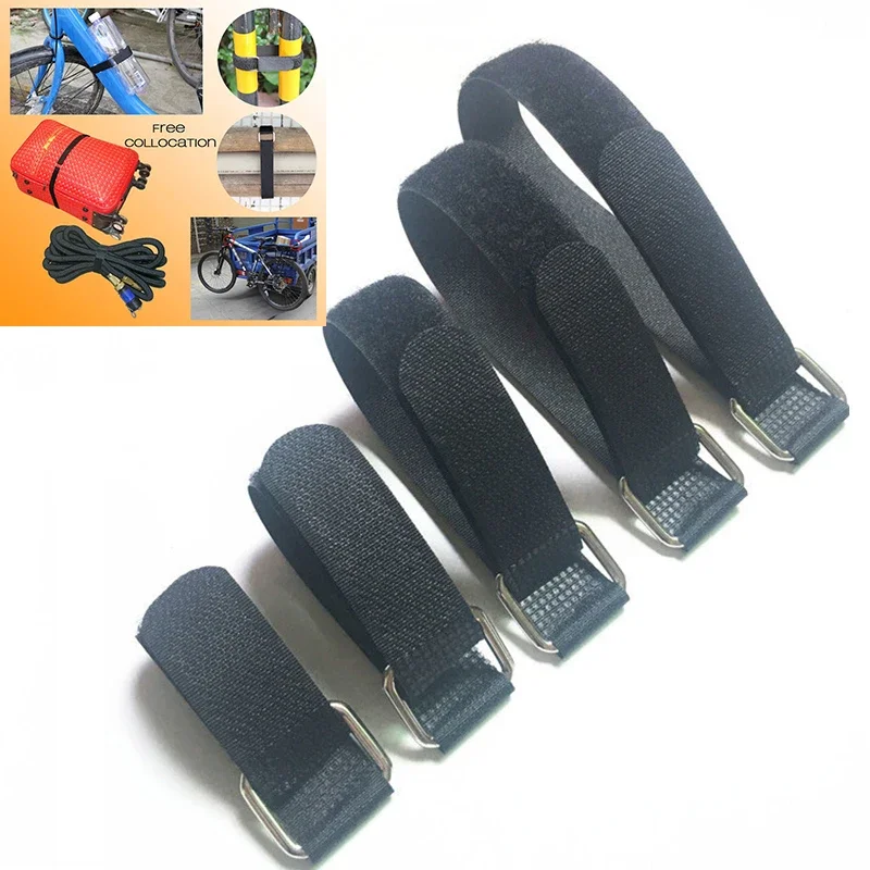 

2cm Iron Buckle Hook Hair Same Body Nylon Cable Tie, Cargo Bundling Strap, Reverse Buckle Self-adhesive Storage Strap (10pcs)