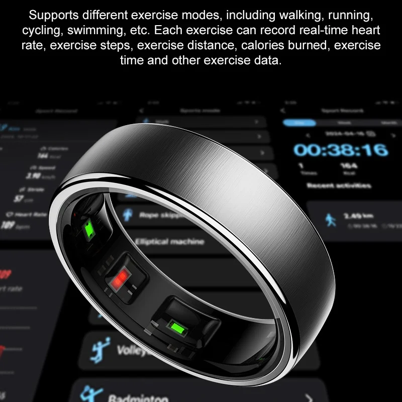 Премиум-беспроводная зарядка, двойной чип PD, монитор сердечного ритма, температуры сна, умное кольцо для пар