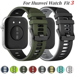 Silicone Strap For Huawei Watch Fit 3 4 Sports Watchband Replaceable Breathable Wristband For Huawei Watch Fit 3/4 Pro Bracelet