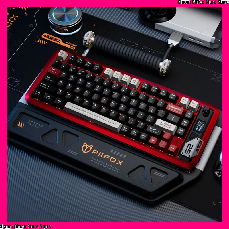 AULA PIIFOX Magnetic Axis Wireless Three Modes Mechanical Keyboard Aluminum Alloy Valo Esports Game RT Esports WALKER75 Keyboard