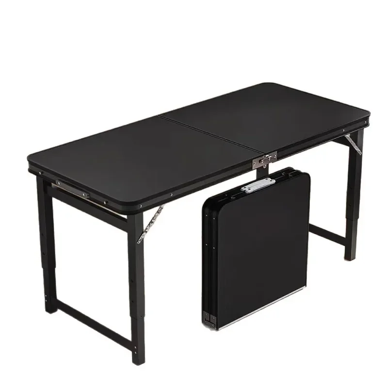 طاولة قابلة للطي، قابلة للطي في الهواء الطلق، طاولة صغيرة مستطيلة محمولة للتخييم والنزهات والسوق الليلي، طاولة وكراسي قابلة للطي #5