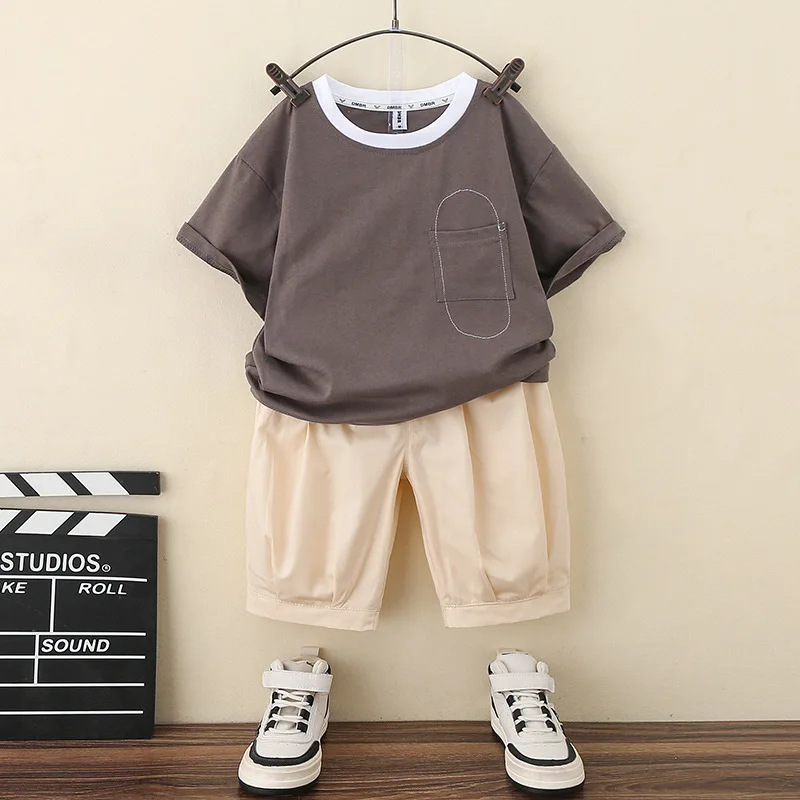 

2pcs Children Clothing For Boys Sets Kids Clothes Children's Boys T-Shirt And Pants Summer Cotton Short Sleeve Fashion Suit 2024