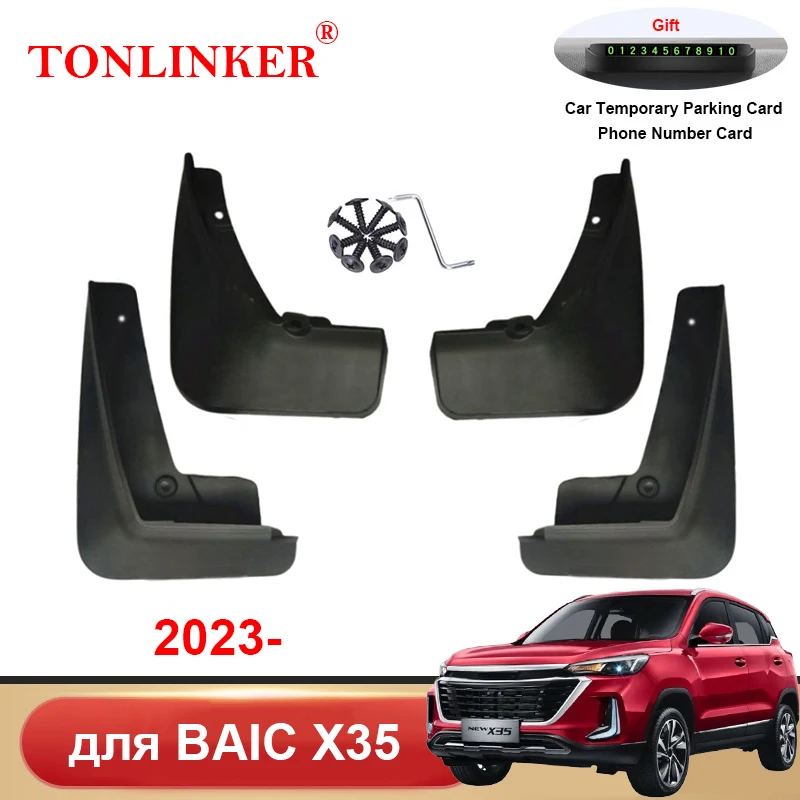 TONLINKER Mudguard For Baic X35 SUV 1.5MT 1.5CVT 2023 Mud Flaps Auto Mudguards Splash Guards Fender Mudflaps Car Accesories