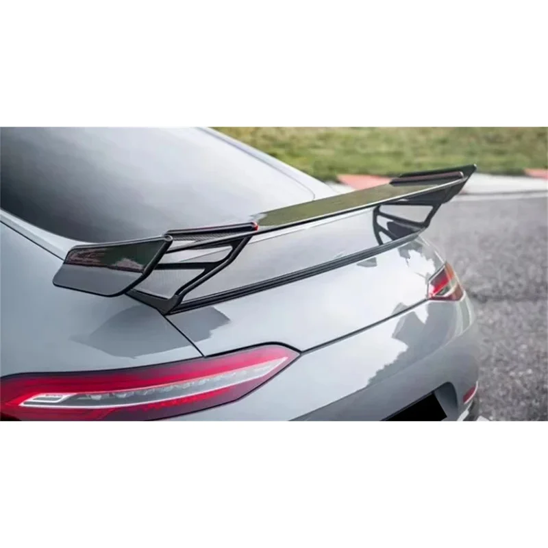 RT900 Style Carbon Fiber Rear Trunk GT Lip Wing Spoiler Accessories Fit  C190 S GT GTS GTR Car Model