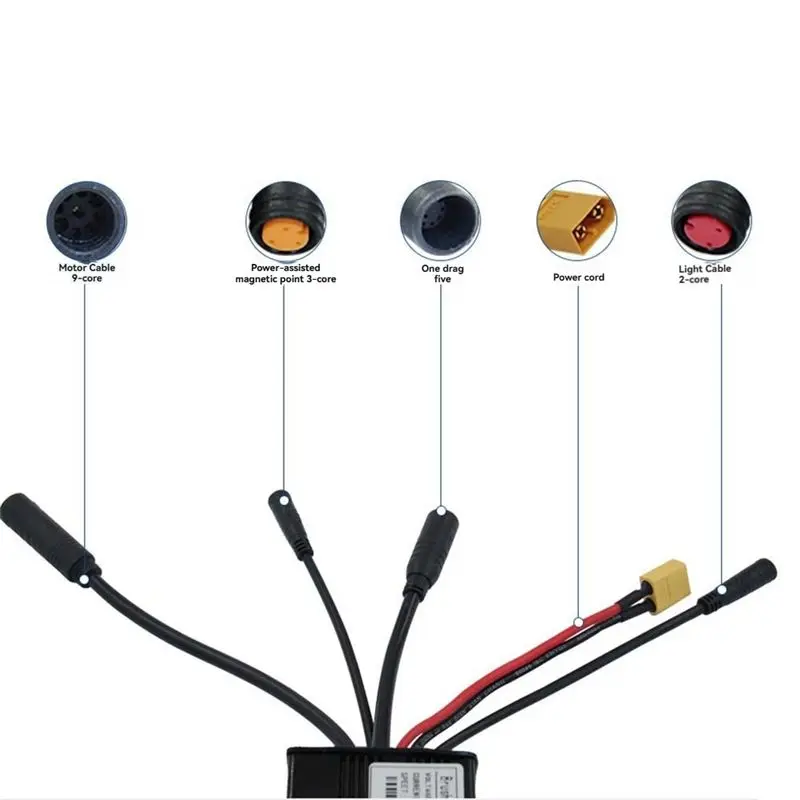 

Three Mode Ebike Sine Wave Controller 24V/36V/48V With S866 LCD Display Waterproof Connector