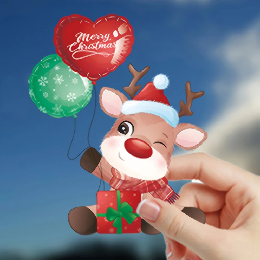 عيد الميلاد ملصقات الحائط حزمة لطيف الكرتون الجمالية الفينيل ملصق الشارات لزجاجة المياه، الكمبيوتر المحمول، لوح التزلج، سكرابوكينغ،