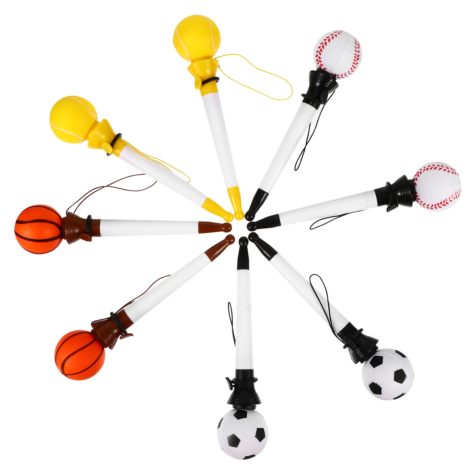 

8pcs Basketball Shaped Gel Pens Eco Friendly Writing Stationery For Kids Students School Crafting Coloring Books Doodling