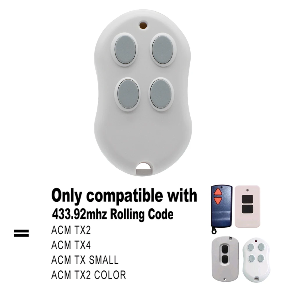 

ACM TX4 TX2 Remote Control 433.92MHz Rolling Code Transmitter acm TX SMALL TX2 COLOR Garage Door Opener Keychain