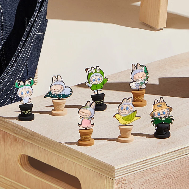 Genuine The Monsters Labubu Spring Wild Home Badge Blind Box Cute Fridge Sticker Model Doll Mystery Box Desktop Collection Gift