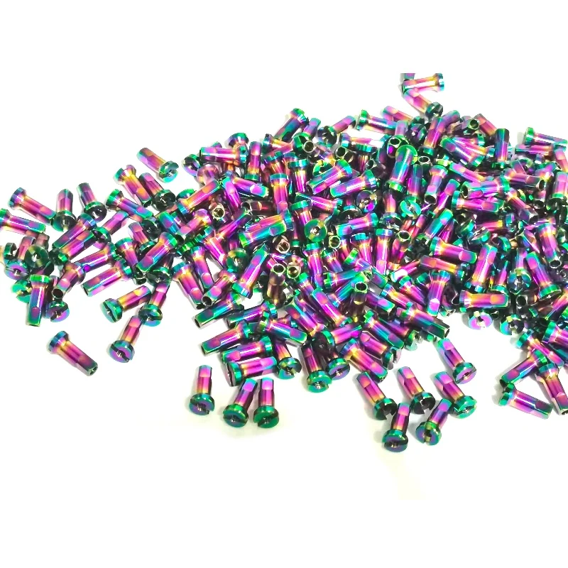 

Спицы из титанового сплава, соска M2.2 для колес горного велосипеда/дорожного велосипеда, велосипедные спицы, изгиб, прямые, настраиваемая длина 12 мм