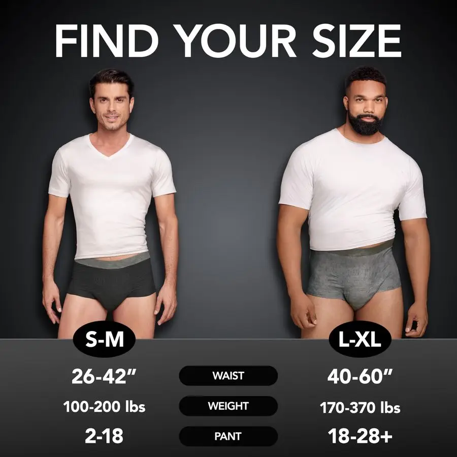 Real Fit Windeln für Erwachsene, Inkontinenzunterwäsche für Männer, Einweg, maximale Saugfähigkeit, groß, extra groß, 52 Stück, 2 Packungen mit 2 Stück