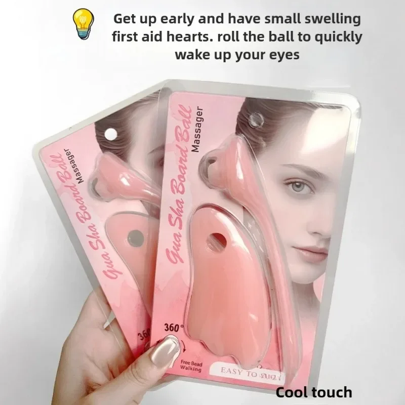 

Facial Scraping Massage Tools Set with Portable Eye Massager and Neck Arm Leg Heart-shaped Resin Acupoint Reinforcement Stick