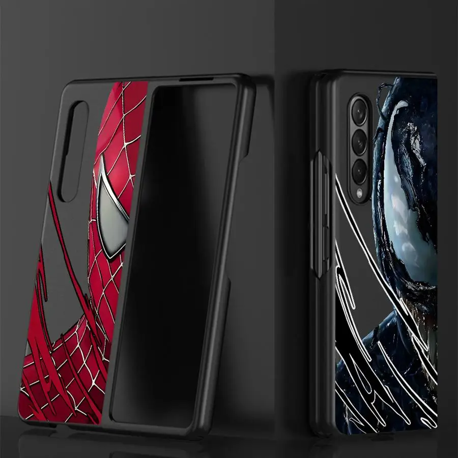 Marvel Spiderman Deadpool Cover Phone Case for Samsung Galaxy ZFold6 Z Fold 4 5G ZFold5 Z Fold4 Fold Shockproof Hard PC