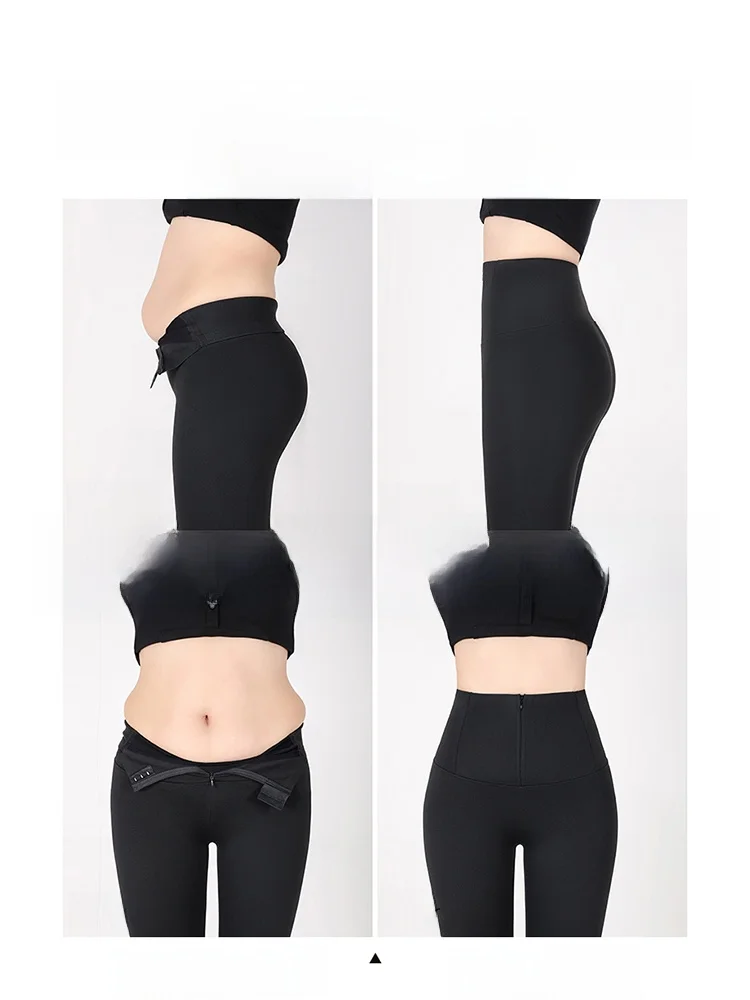 Hohe Taille Yoga Hosen Damen Frühling Herbst Reißverschluss Arche Hosen Bauch eine enge Basisschicht Hosen bequeme lässige Leggings...