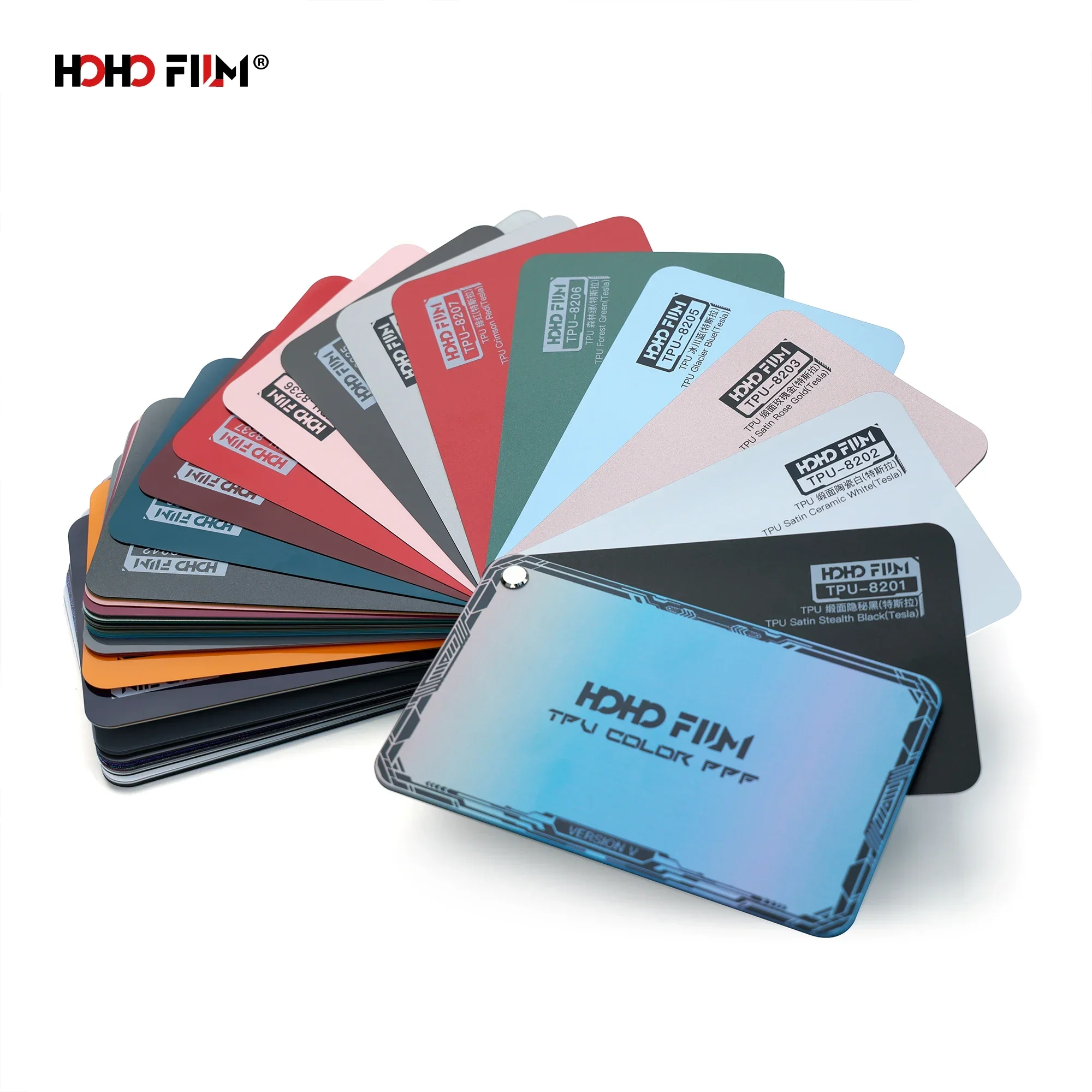 2025 HOHOFILM Color PPF película protectora TPU autocalentación súper brillante azul TPU PPF película coche PPF rollo Color TPU película antiarañazos