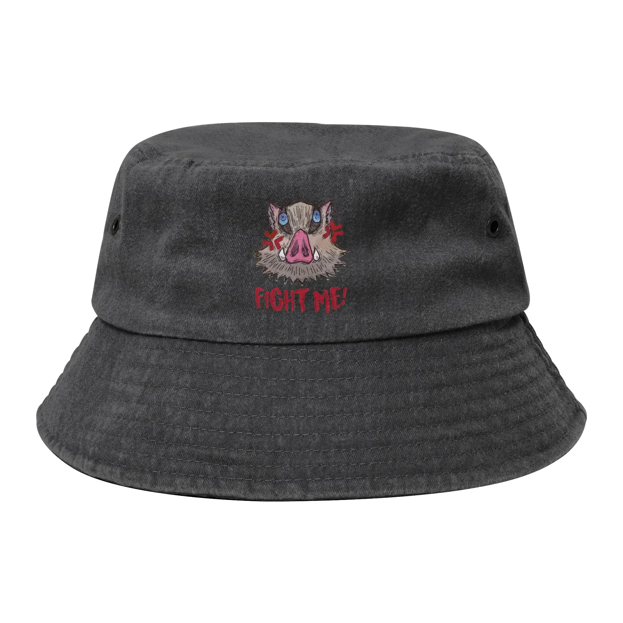 Women Bucket Hat Inosuke Fight Me Demoned Slayered Beach Hatwear Lightweight Outdoor Fishing Fisherman Cap Boonie Hat
