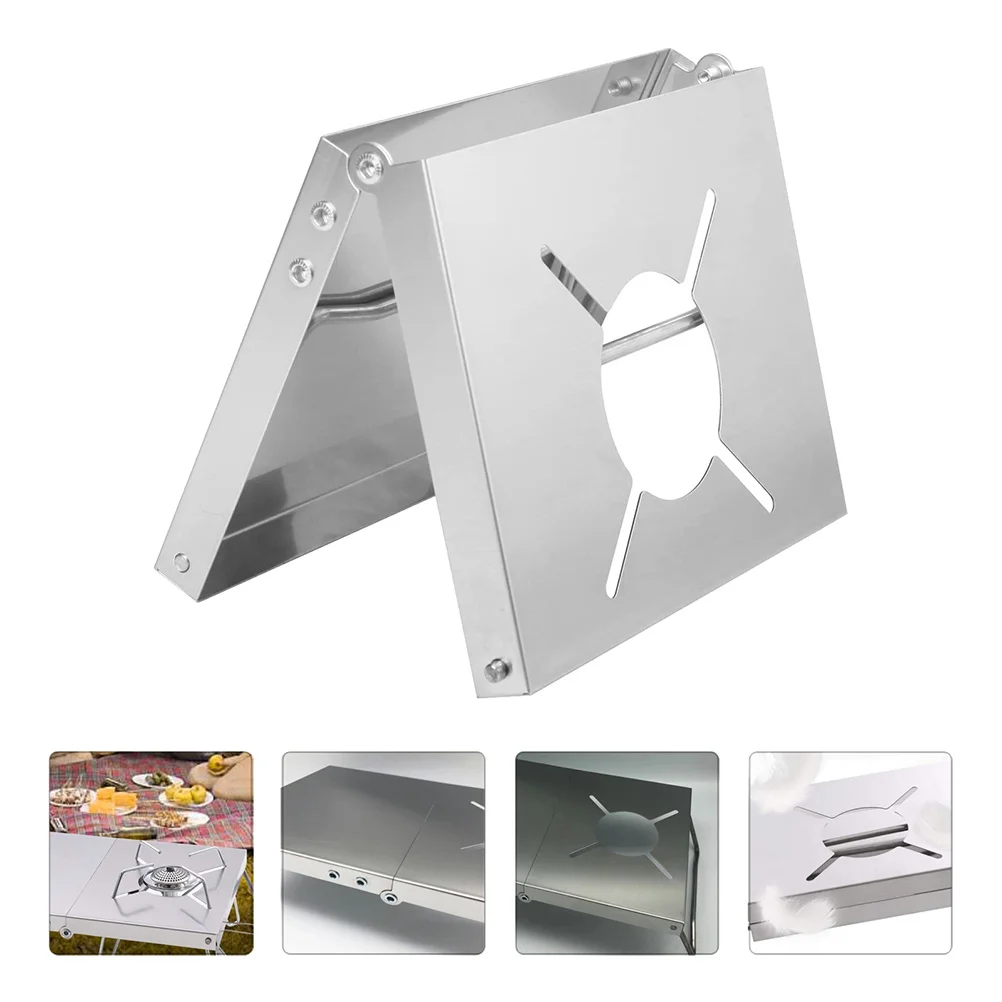 

Foldable Stainless Steel Outdoor Burner Stand For Camping Portable Stove Rack High-Temperature Resistant Bbq Grill Folding Camp