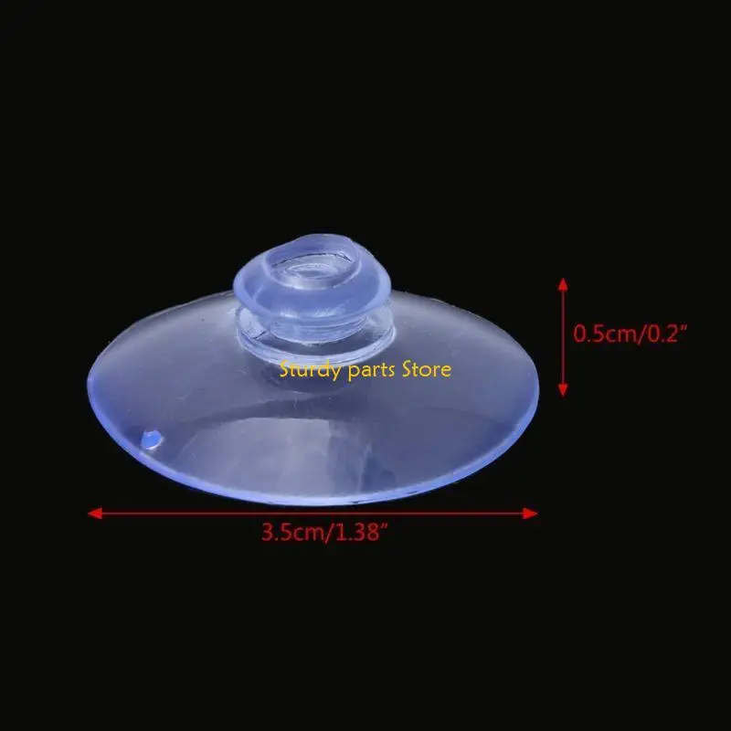 

97QC 100 Pcs Transparent Mushroom Suction Cups Without Hooks Mini Sucker Hanger Pads Reusable Plastic Sucker Easy to