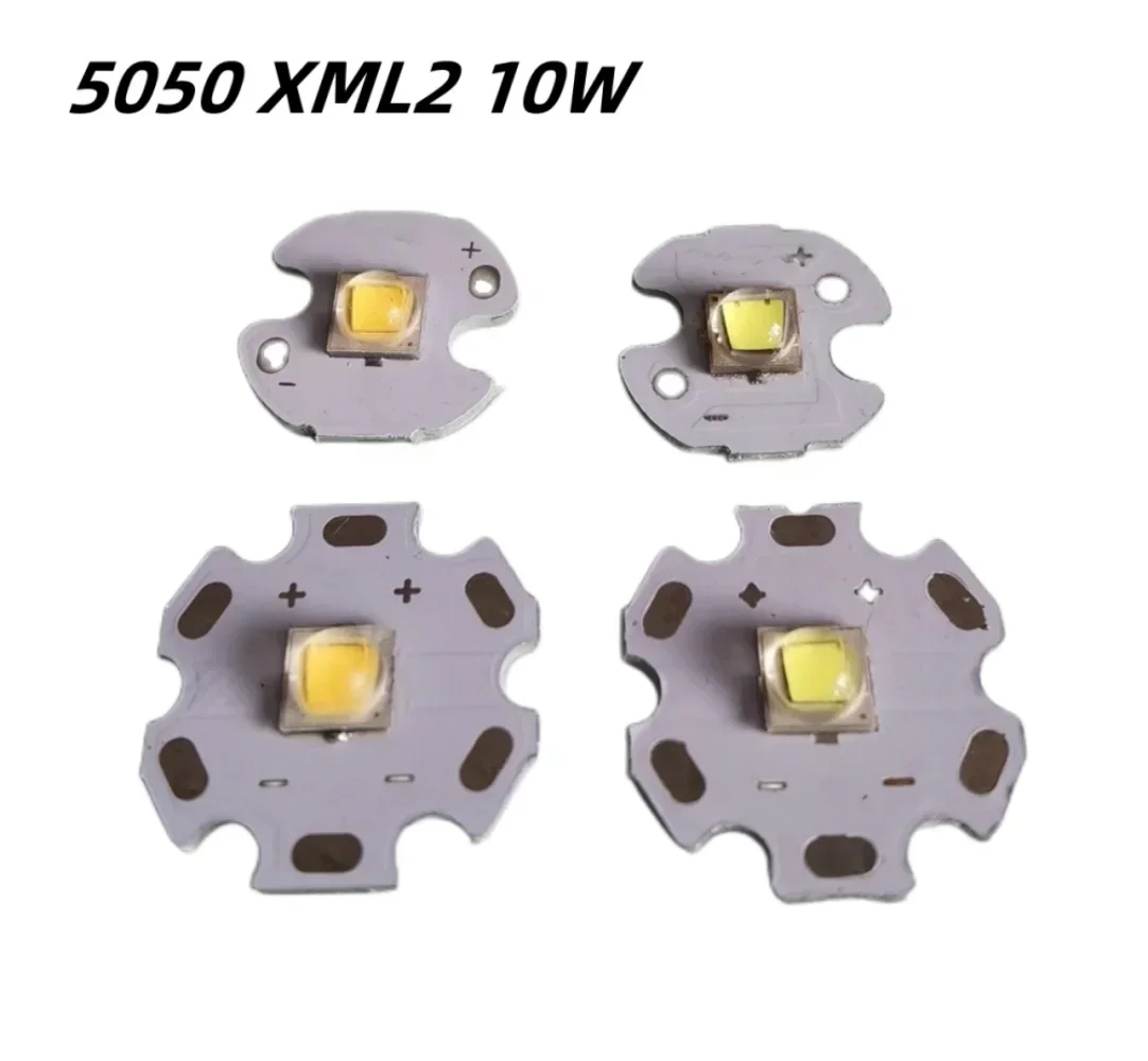 5050 XM-L2 XML2 T6 10W Cool White 6500K High Power LED Light Emitter Diode for flashlight on 16mm Black or White PCB