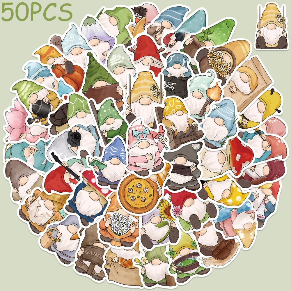 

50pcs Cartoon Cute Dwarf Stickers Decals For Phone Refrigerator Luggage Notebook Wall Aesthetic Waterproof Stickers Kids Gifts