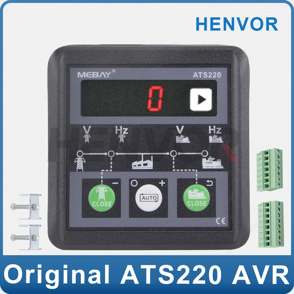 

Mebay ATS220 generator automatic transfer switch controller auto manual LED display module 8 to 36V power panel