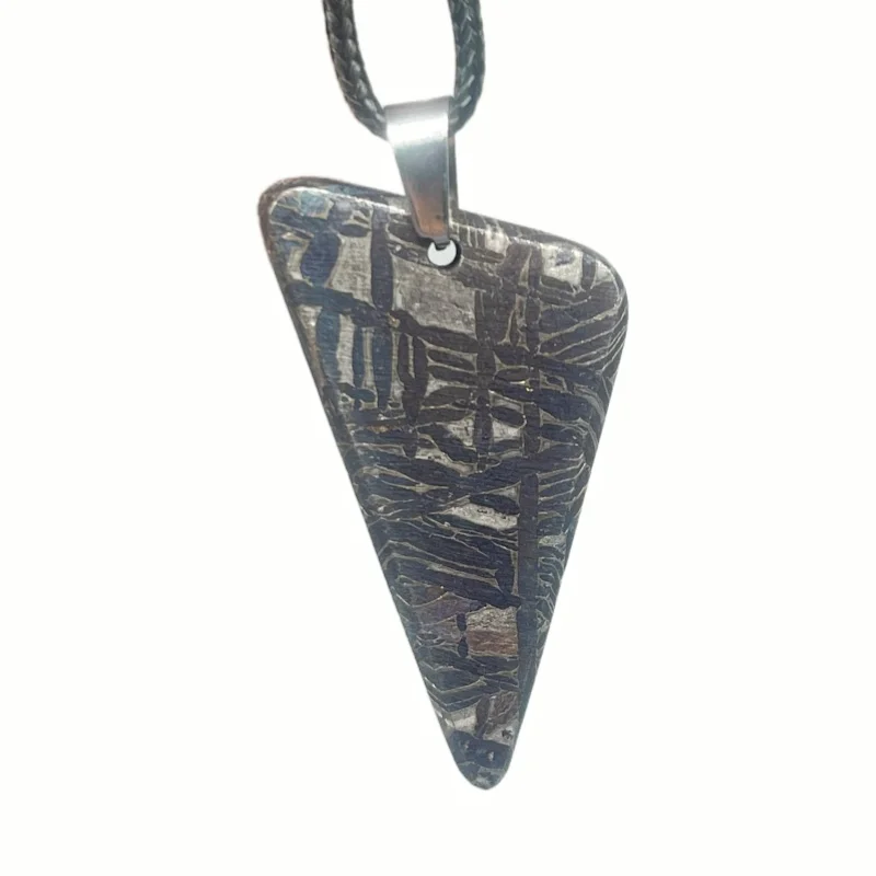 12.3g Muonionalusta meteorite pendant Natural iron meteorite pendant Meteorite slice Collection -LK245