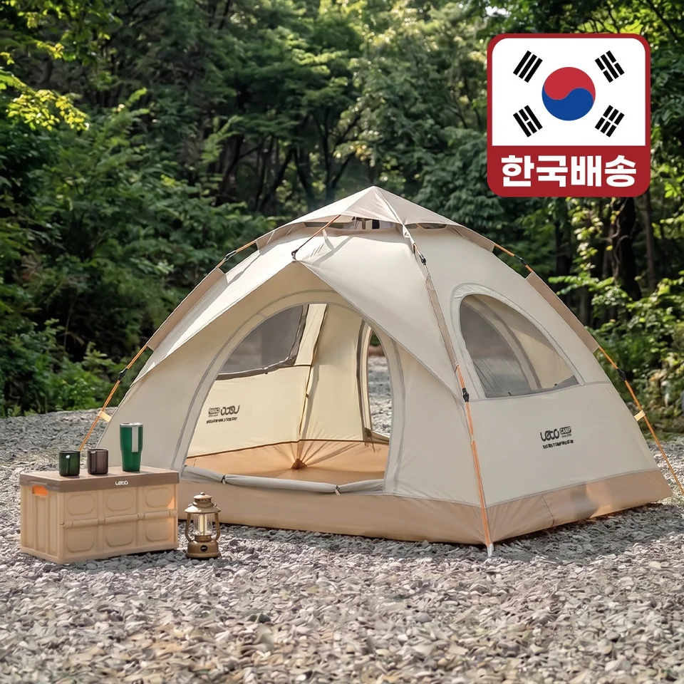(LETO) 레토 원터치 텐트 그늘막 방수 3000PU 이중루프 4~5인용 LCE-OT01