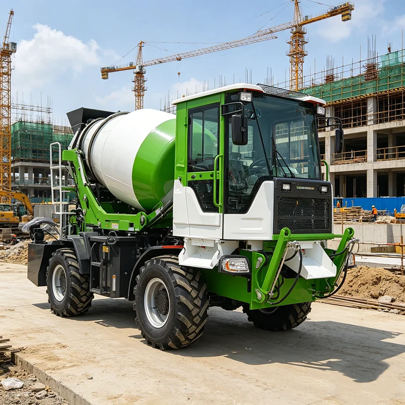 1.8 Cubic Meter Self Loading Concrete Mixer Truck Output 60m3 per 8 10 Hours for Small Projects