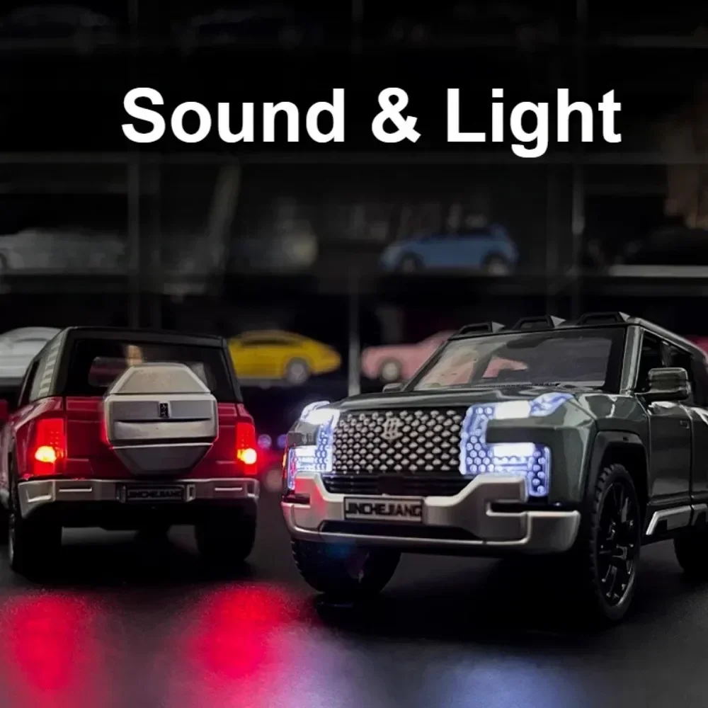 1:32 YangWang U8 Prado Giocattolo Modello di Auto In Lega Pressofusa Simulazione Fuoristrada Tirare Indietro Suono Luce Porte Aperte per I Ragazzi Regali