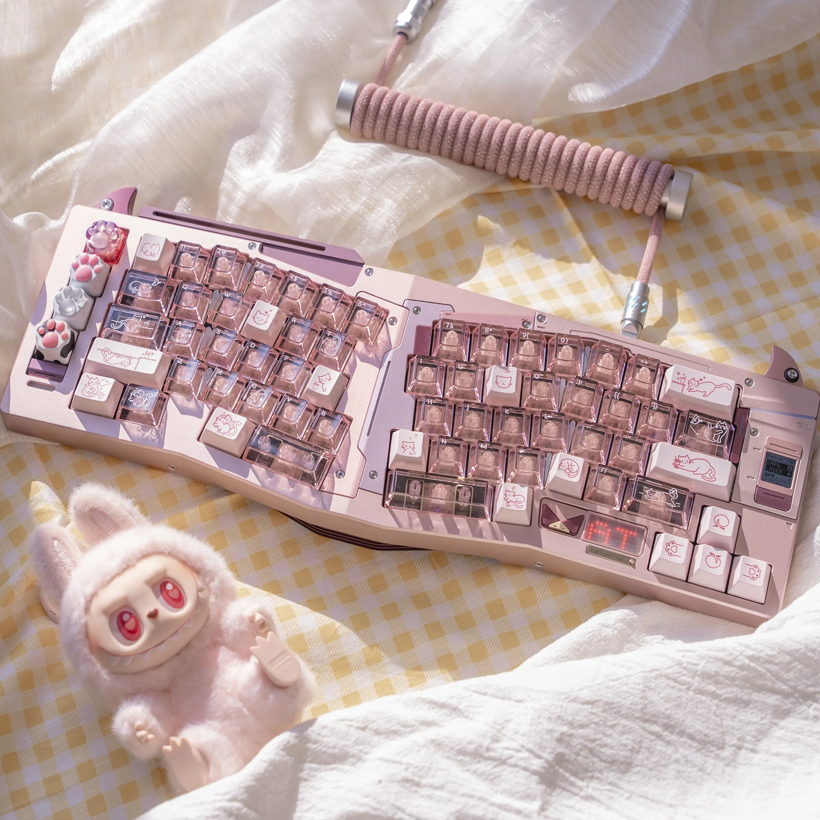 OWLab HellCat Alice Mech-01 Hellcat Anode Powder Cat Customized Keyboard Alice