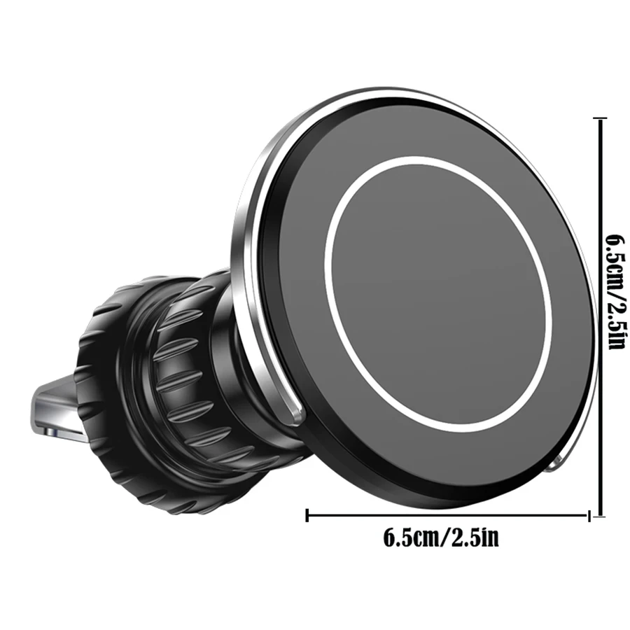 Magsafe Car Phone Holder,Powerful Magnetism Premium Quality Single-Hand Operation Metal Hook Magnetic Car Phone Mount image 2