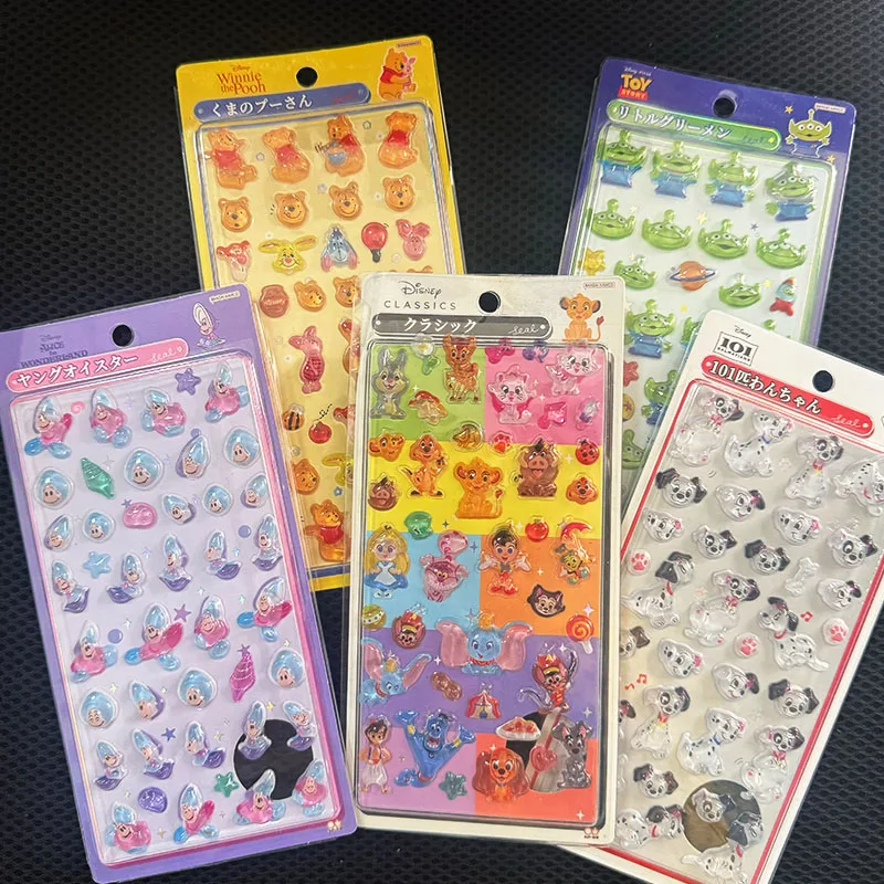 

Disney Dumbo Alien 3D Embossed Crystal Stickers Creativity Cartoon Young Oyster Reward Stickers Diy Phone Case Toy Couple Gift