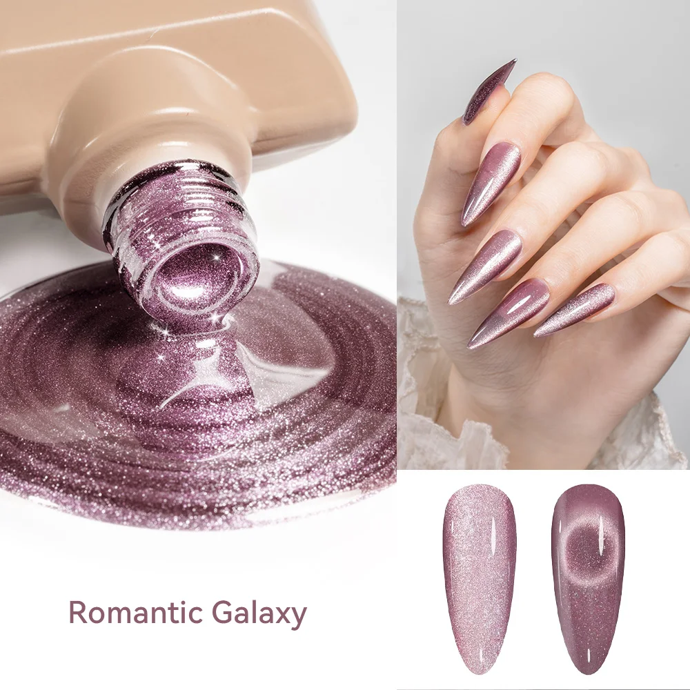 MAYCHAORomantic Galaxy oeil de chat Gel vernis à ongles avec aimant tremper UV holographique magnétique arc-en-ciel Gel vernis pour manucure des ongles