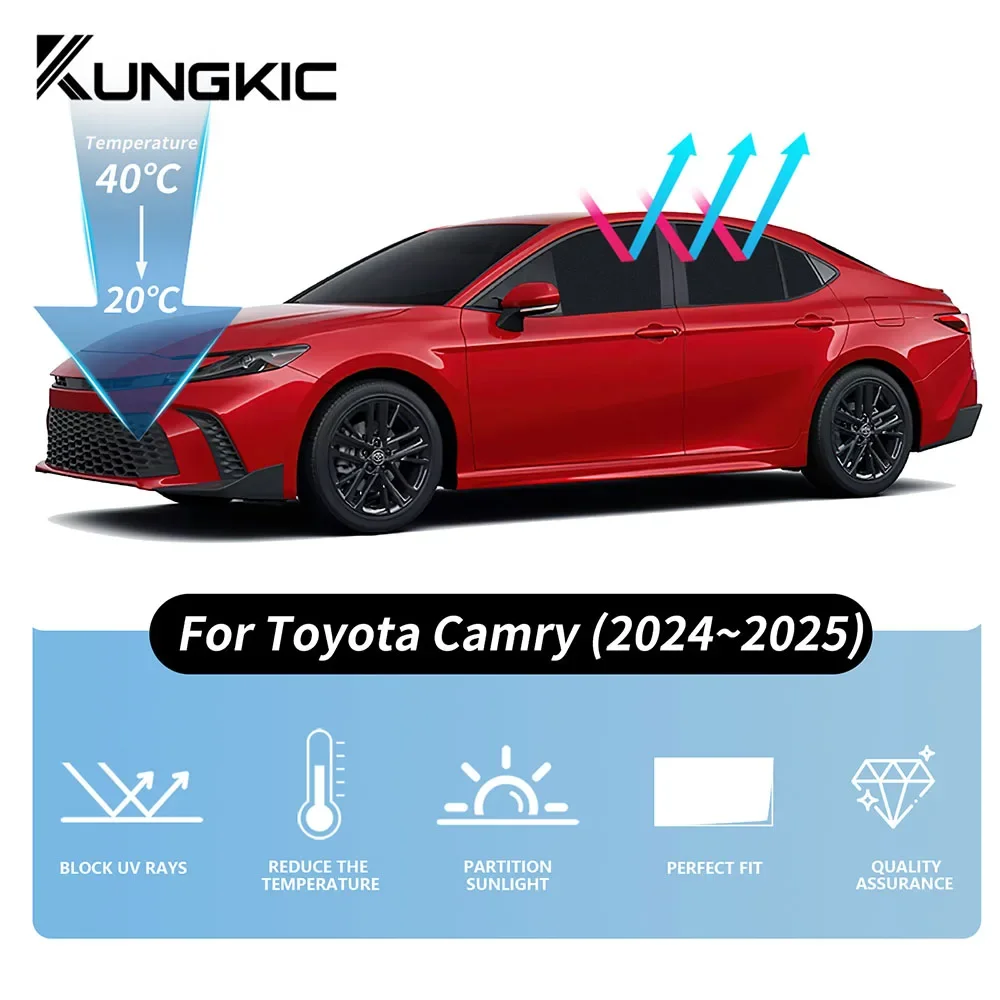 

Солнцезащитный козырек для автомобиля Toyota Camry XV80 2024-2025, устанавливаемый на защелках, для передних, задних и боковых окон, летний солнцезащитный экран