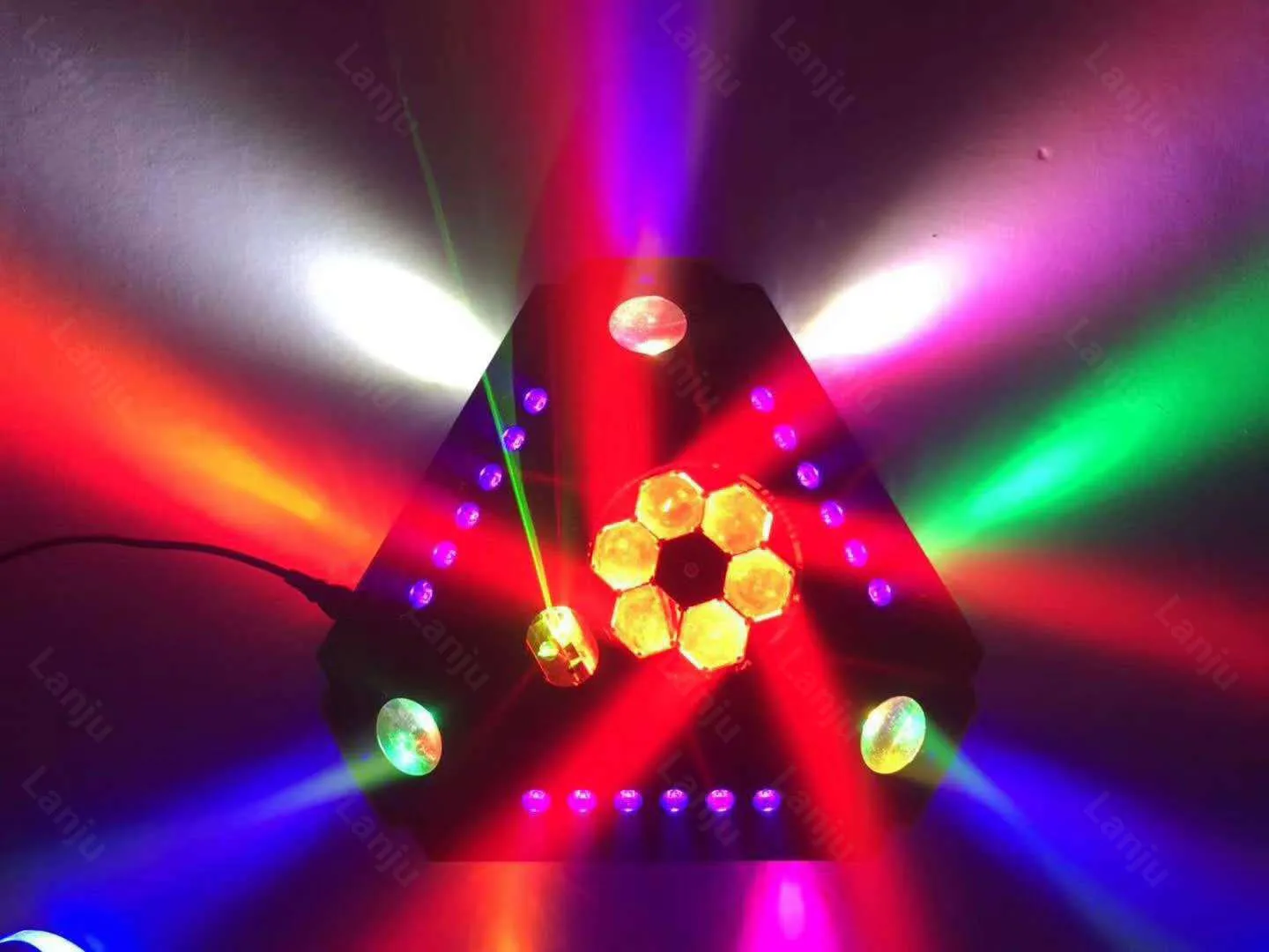 LED 320W 7in1 Red Green Laser Light UV Dyed Bee Eye Beam Pattern Projector Lamp KTV DJ Disco Wedding Party DMX Stage Lighting