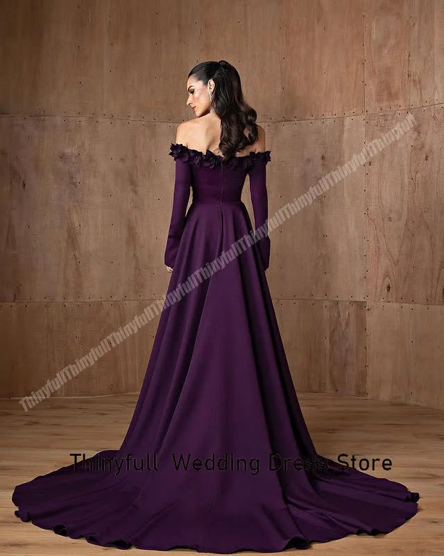 Thinyfull-Robe de Rhà fleurs 3D A-ligne personnalisée, Robes d'occasion formelles, Off Initiated Dubai, Robe de soirée