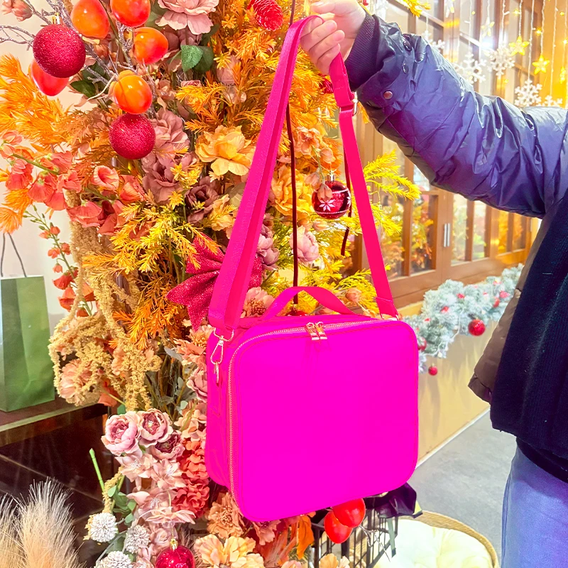 nylon waterproof student lunch bag Single-shoulder bento bag outdoor travel diagonal storage bag DIY large capacity toiletrybag