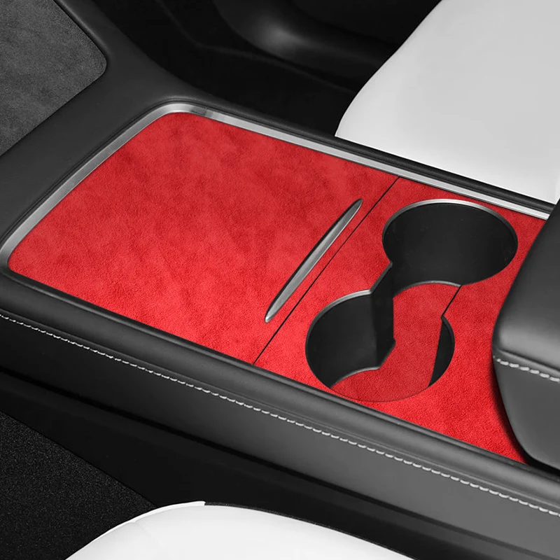 Made of Alcantara For Tesla Model 3 ModelY Center Console Multimedia Panel Trim Sticker Car Interior Protect Tuning Accessories