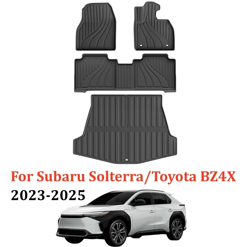 Für Subaru Solterra/Toyota BZ4X 2023 2024 2025 TPE 3D Autofußmatten Kofferraumauskleidung Kofferraum-/Rückenlehnenpolster Wasserdicht LHD RHD – Detail 1
