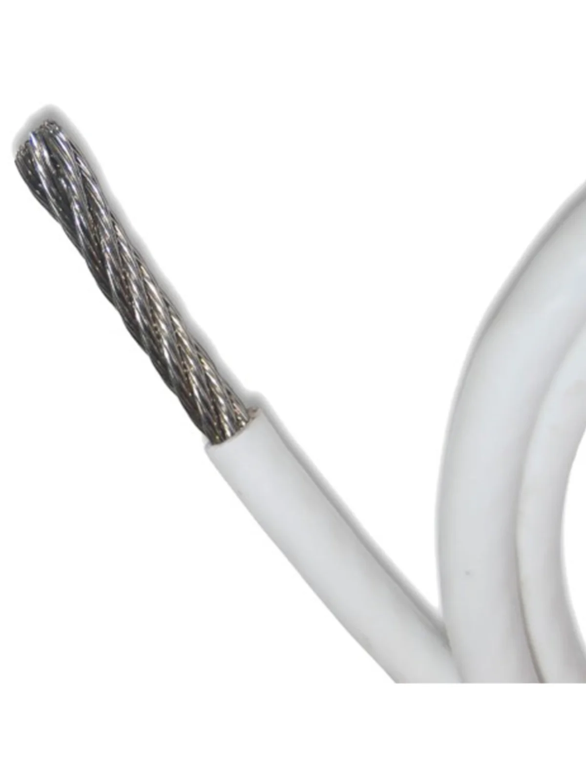 10 Meters 1/1.5/2/3/4mm Diameter WHITE PVC Coated Flexible Stainless Steel Wire Rope Cable Clothesline