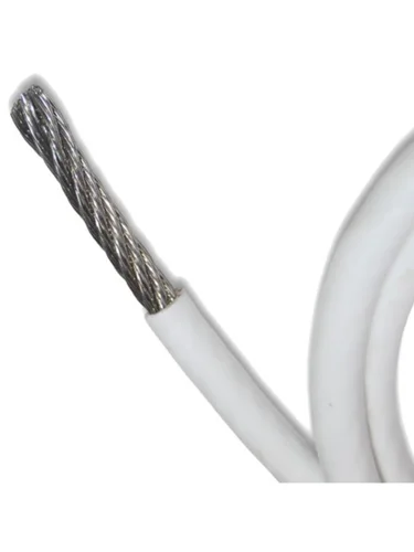 10 metros 1/1, 5/2/3/4mm de diámetro blanco recubierto de PVC Cable de cuerda de alambre de acero inoxidable Flexible tendedero