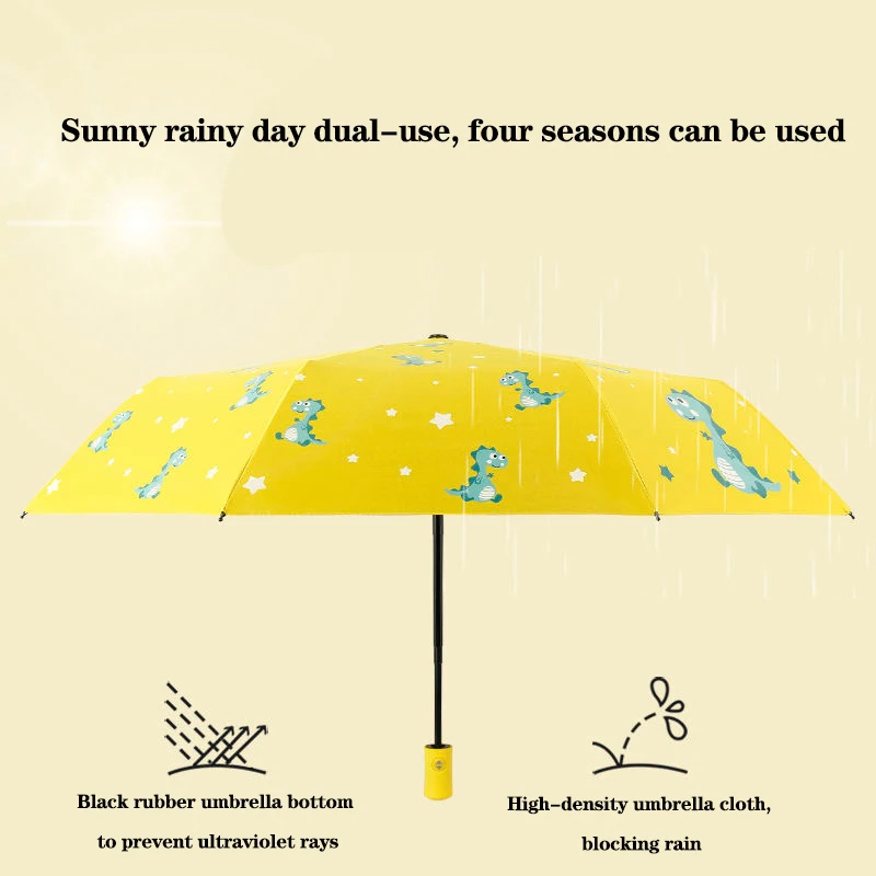 Cute Dinosaur Umbrella Automatic Umbrella Portable Folding Umbrella sunshade umbrella Business Umbrella For Boys And Girls