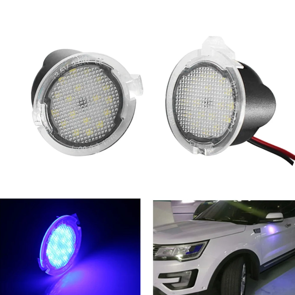 3F1Z13B375AA ABS and PC for Ford Taurus E 2003-2007 LED Side Mirror Puddle Light Bright Illumination view 4